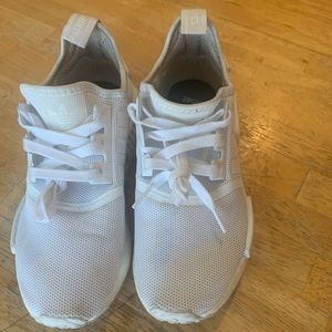 Women’s white Adidas boost sneakers